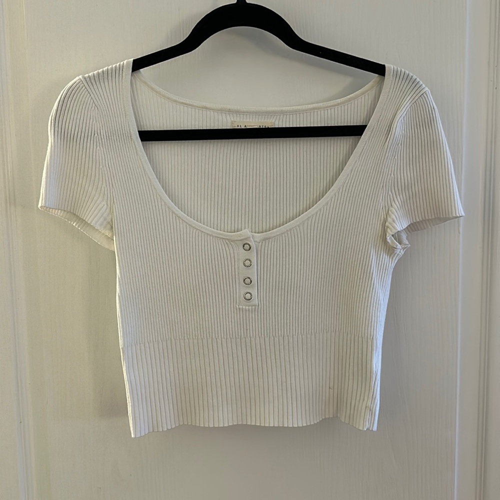 PacSun Cropped White Top